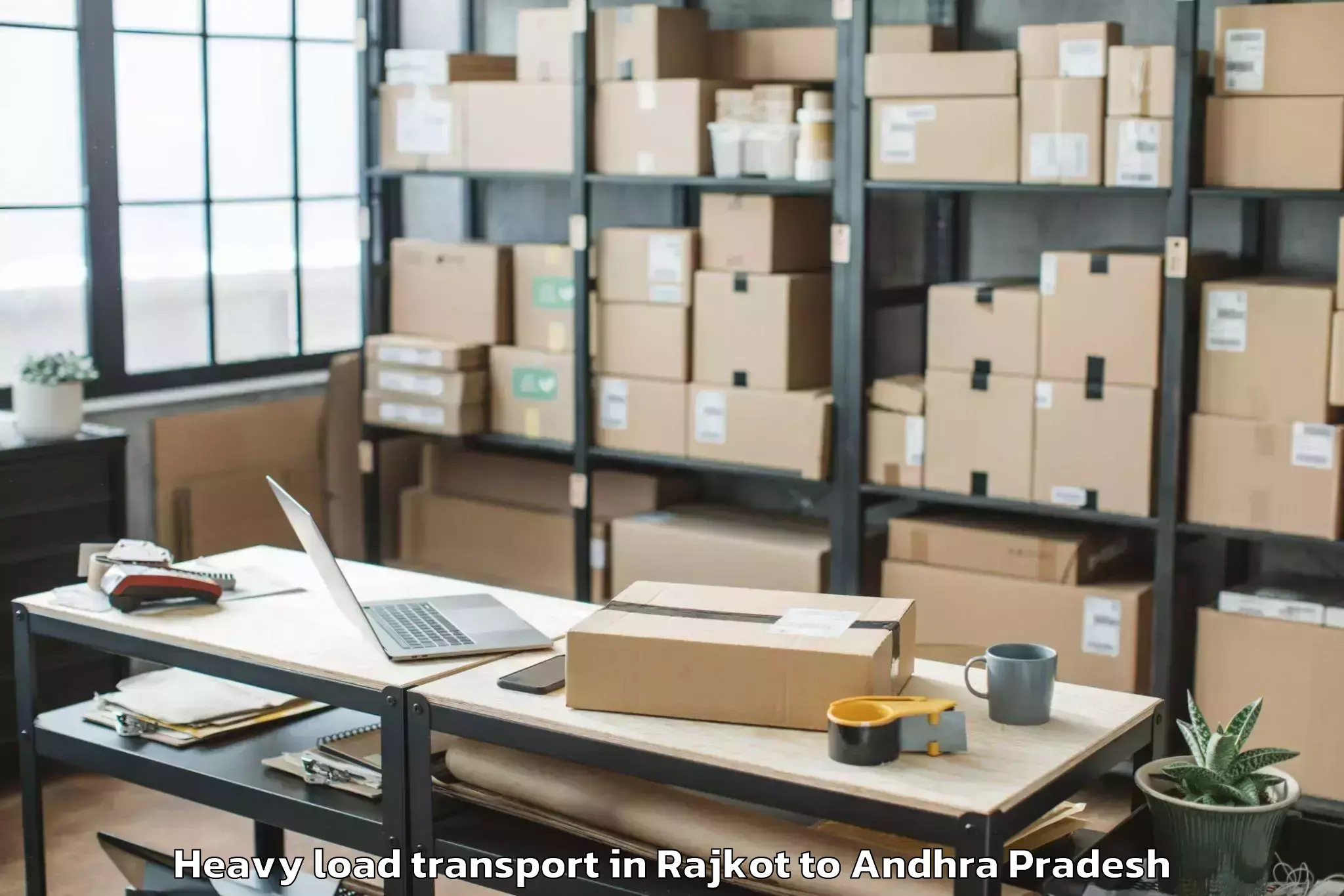 Top Rajkot to Rajamahendravaram Heavy Load Transport Available